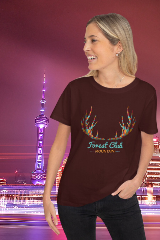 Forest Club Printed T-Shirt For Women - WowWaves - 3