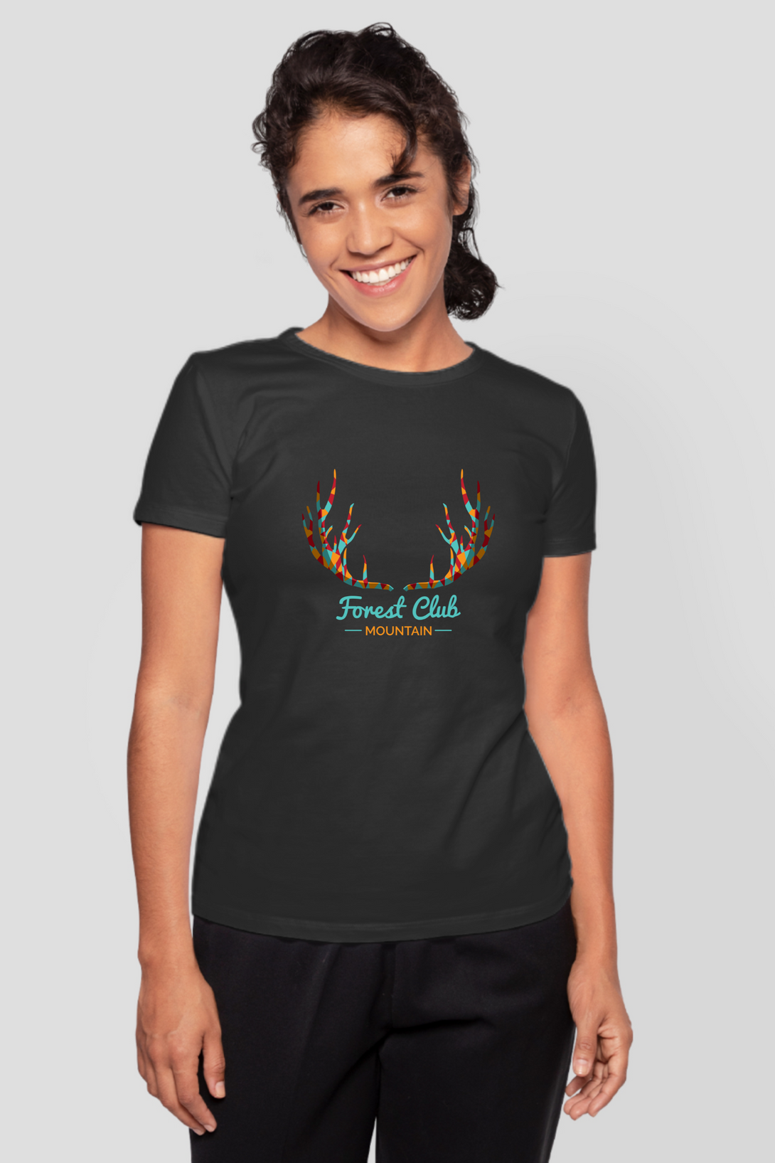 Forest Club Printed T-Shirt For Women - WowWaves - 11