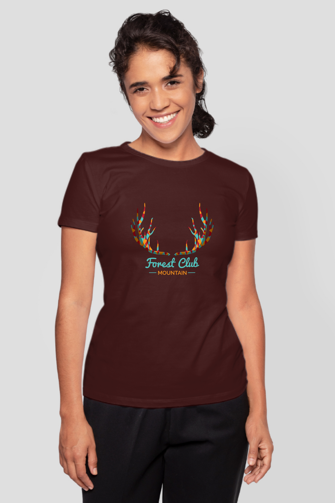 Forest Club Printed T-Shirt For Women - WowWaves - 10
