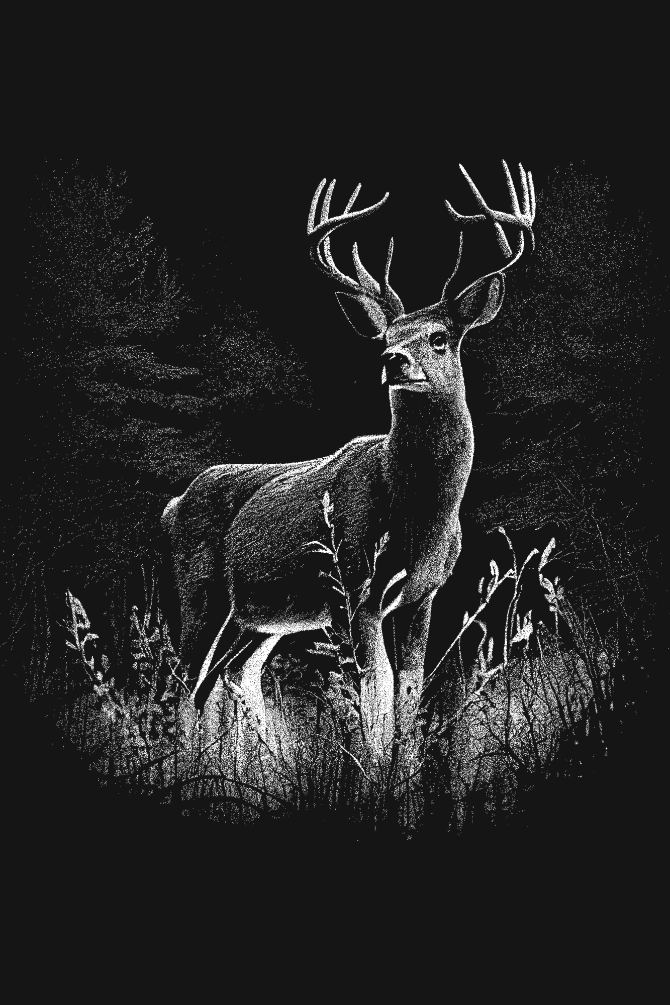 Nature Graceful Deer Printed T-Shirt For Men - WowWaves - 1