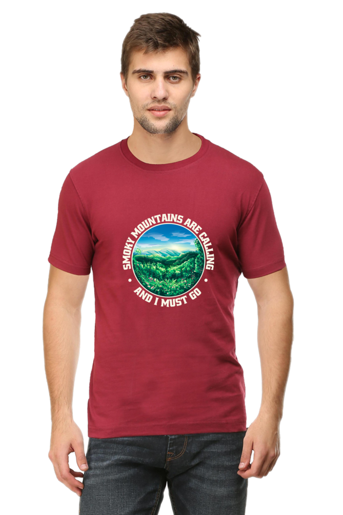 Smoky Mountains Are Calling Printed T-Shirt For Men - WowWaves - 8