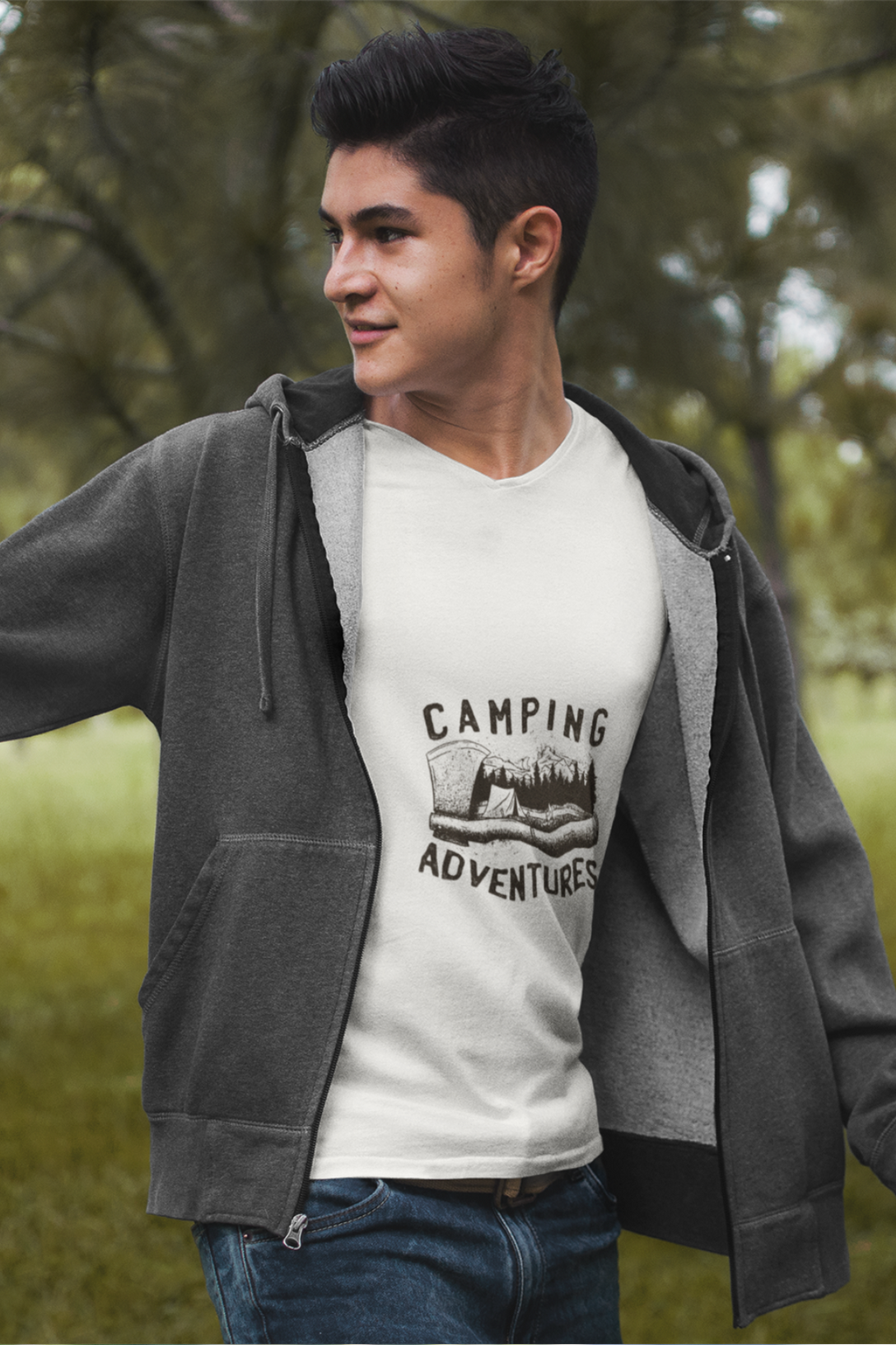 Camping Adventures Printed T-Shirt For Men - WowWaves - 2