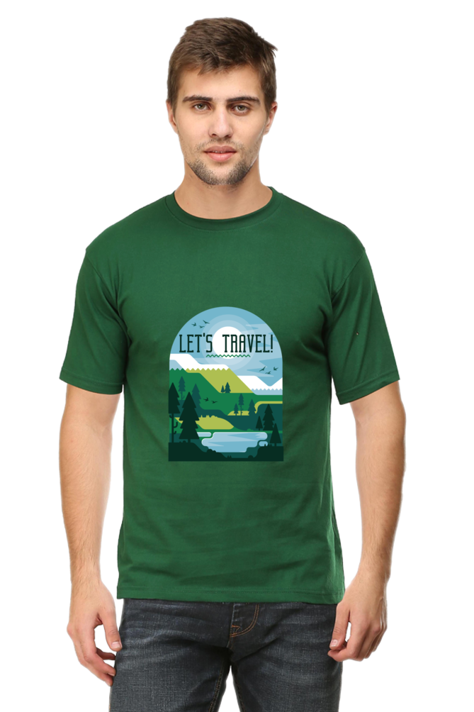 Let'S Travel Printed T-Shirt For Men - WowWaves - 7