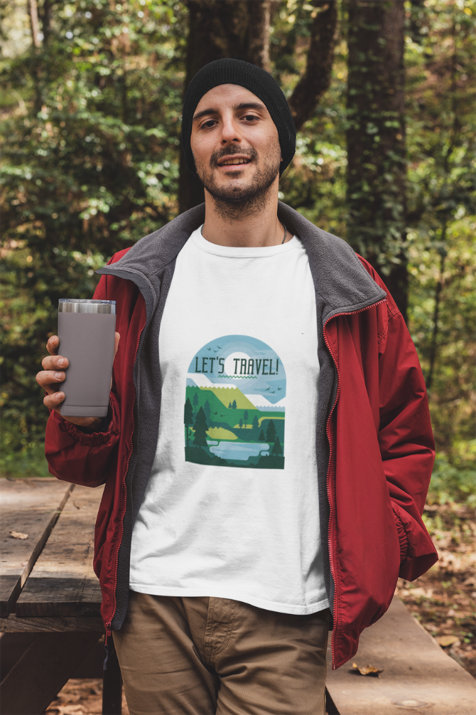 Let'S Travel Printed T-Shirt For Men - WowWaves - 5