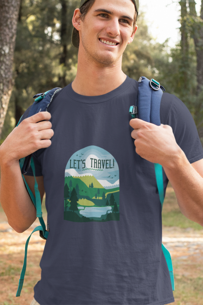 Let'S Travel Printed T-Shirt For Men - WowWaves - 2