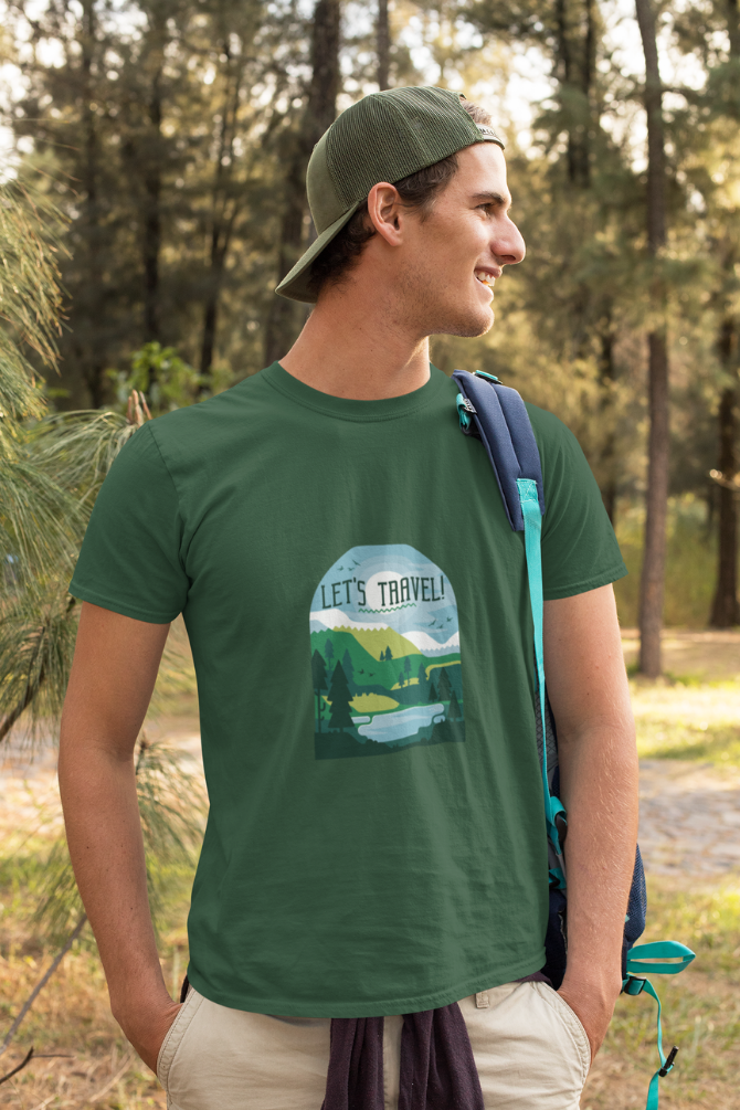 Let'S Travel Printed T-Shirt For Men - WowWaves - 3