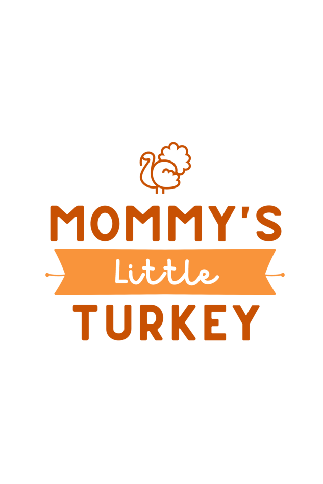 Mommy Little Turkey White Printed T-Shirt For Girl - WowWaves - 1