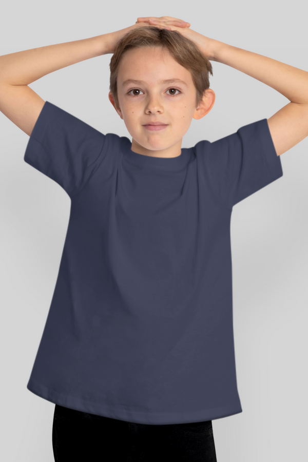 Navy Blue T-Shirt For Boy - WowWaves