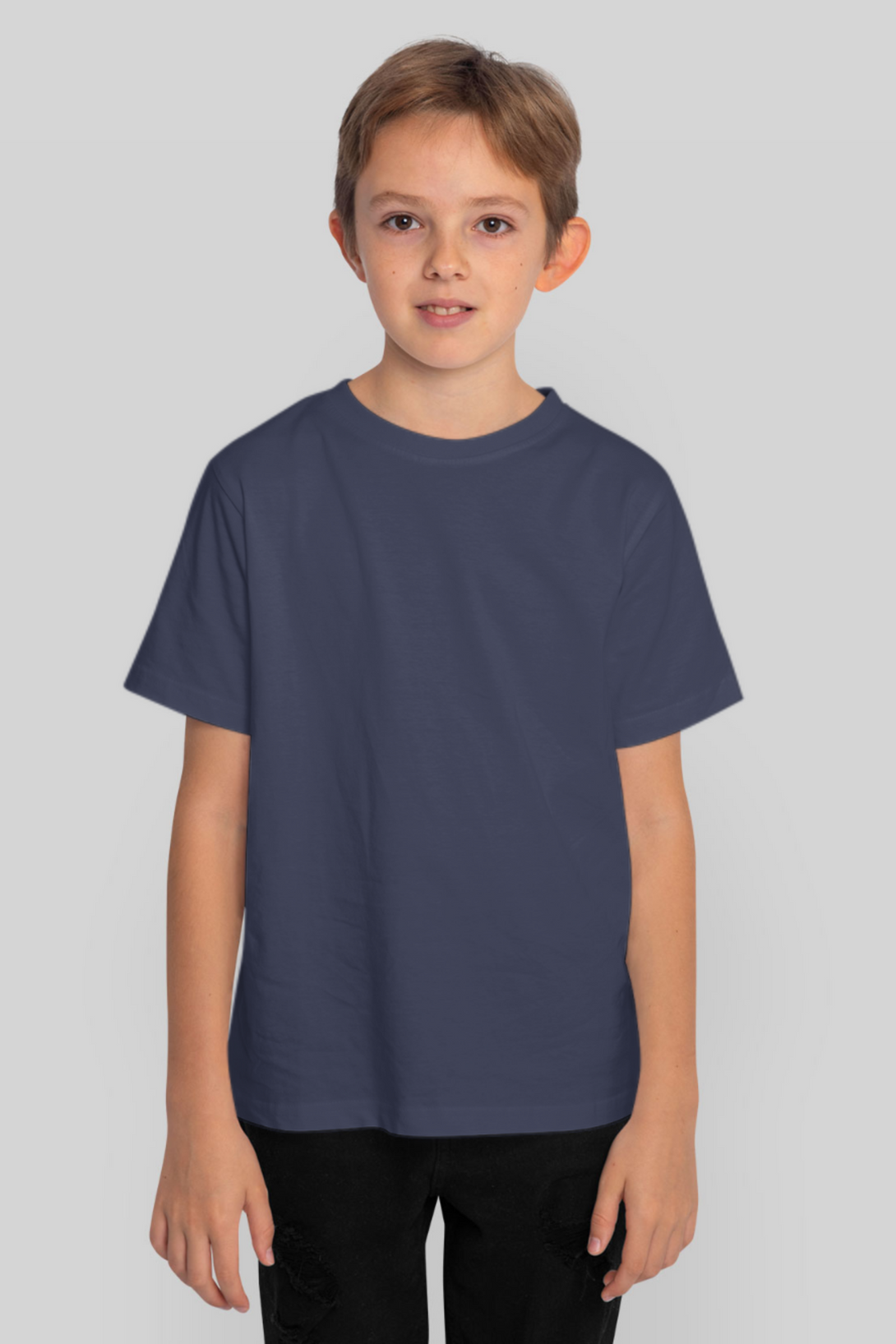 Navy Blue T-Shirt For Boy - WowWaves - 1