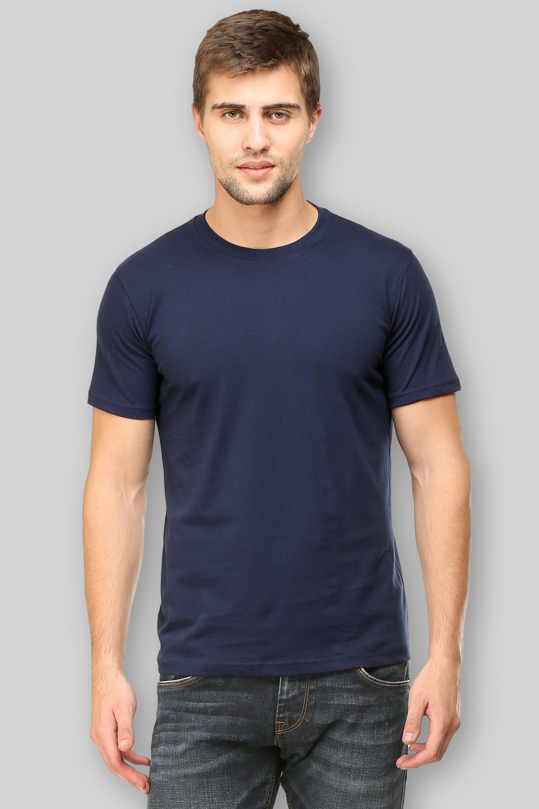 Navy Blue T-Shirt For Men - WowWaves