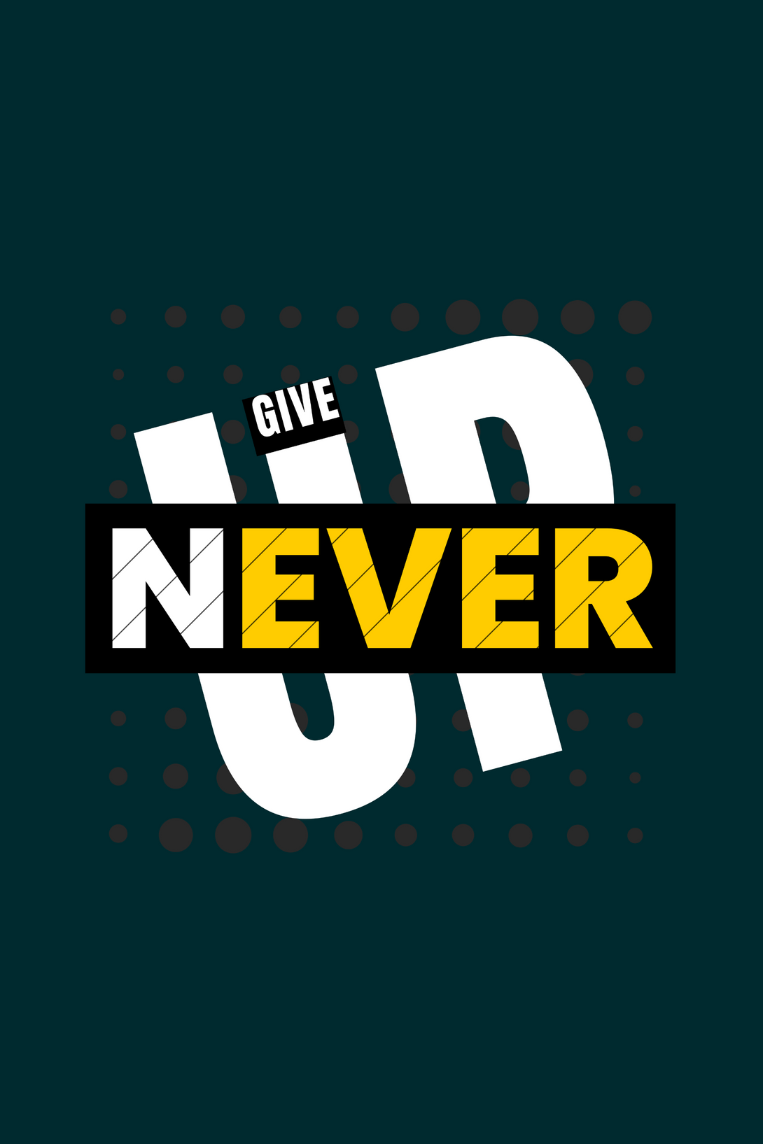Never Give Up Printed T-Shirt For Men - WowWaves - 1