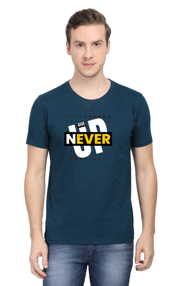 Never Give Up Printed T-Shirt For Men - WowWaves - 12