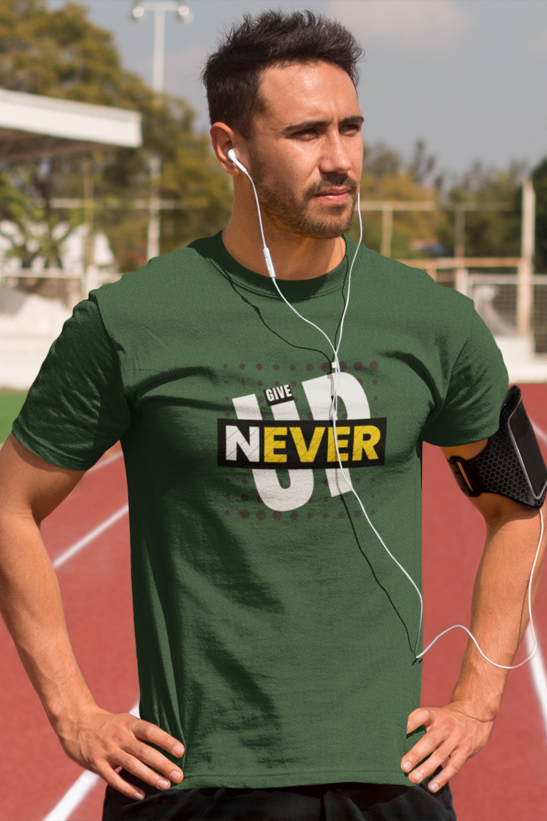 Never Give Up Printed T-Shirt For Men - WowWaves - 2