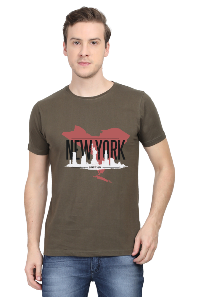 New York Skyline Printed T-Shirt For Men - WowWaves - 7