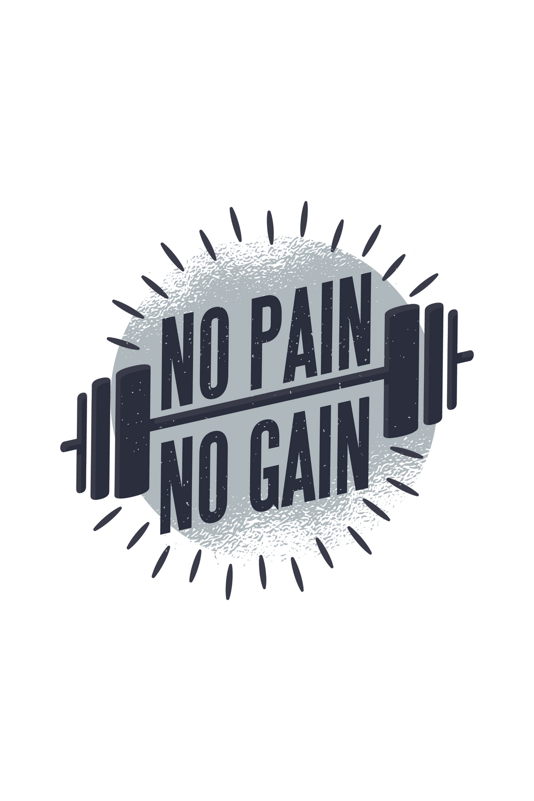 No Pain No Gain Printed T-Shirt For Men - WowWaves - 1