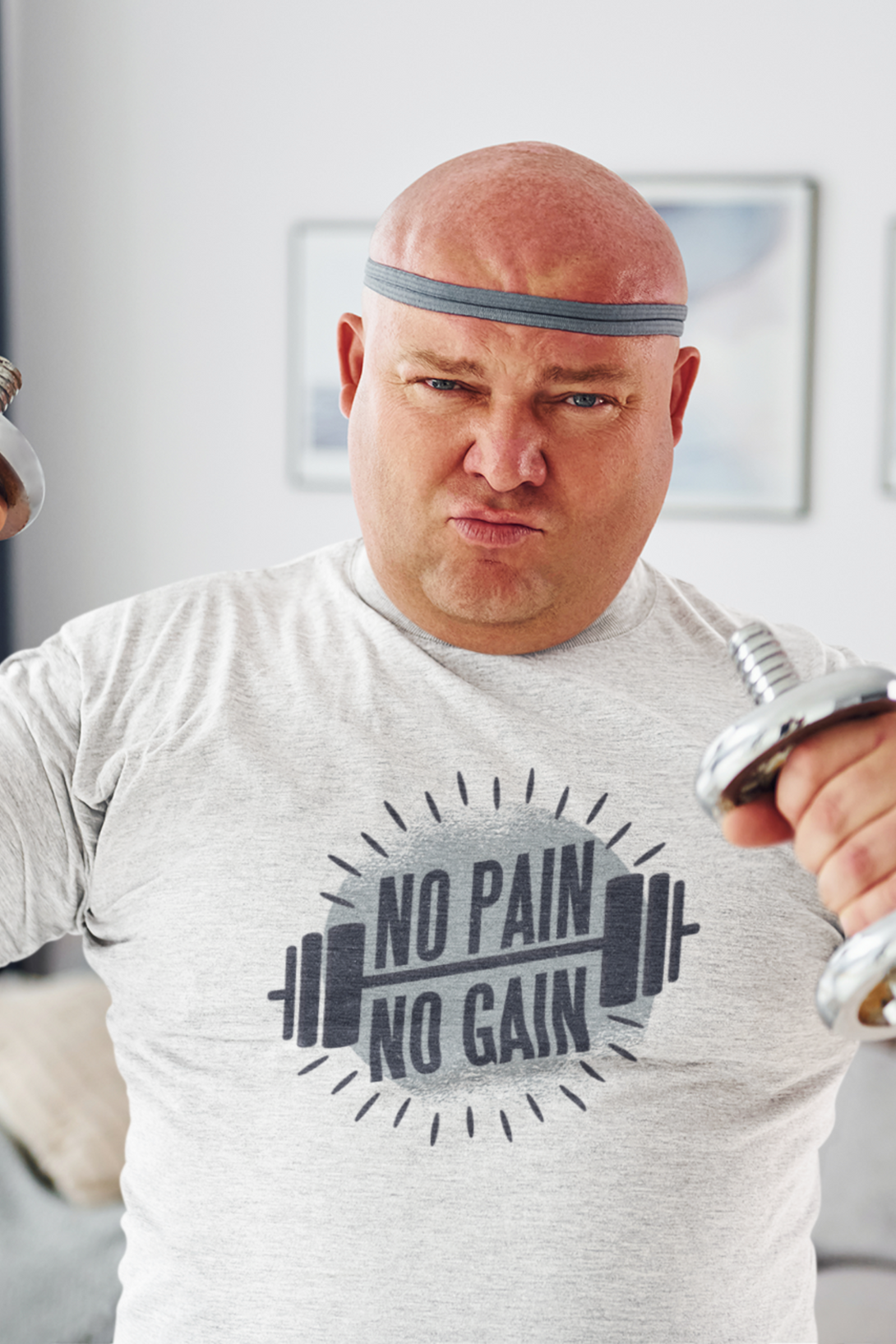 No Pain No Gain Printed T-Shirt For Men - WowWaves - 4