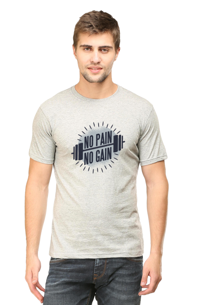 No Pain No Gain Printed T-Shirt For Men - WowWaves - 7
