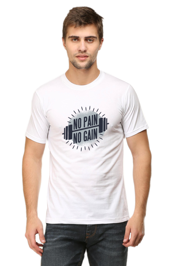 No Pain No Gain Printed T-Shirt For Men - WowWaves - 9