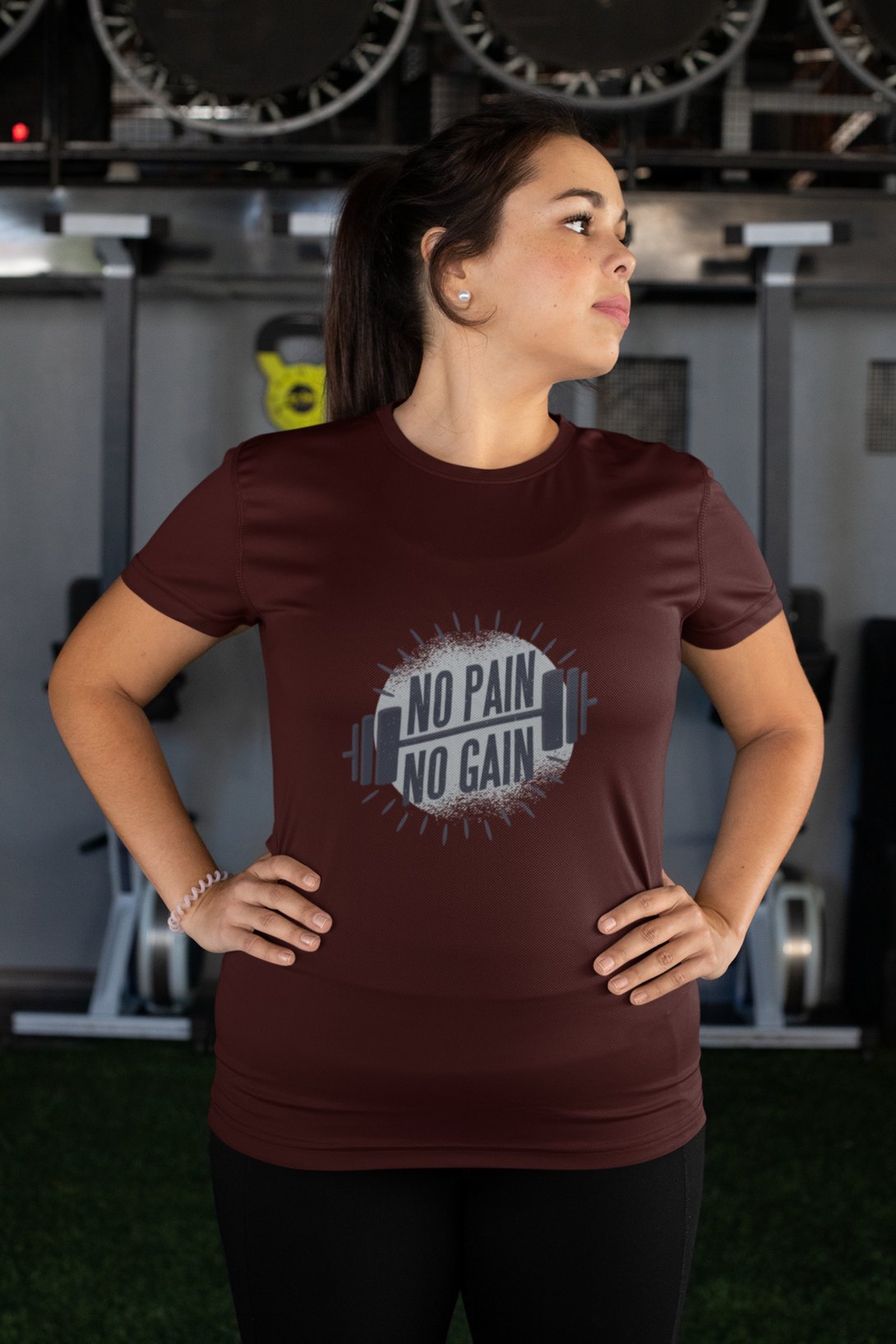 No Pain No Gain Printed T-Shirt For Women - WowWaves - 5