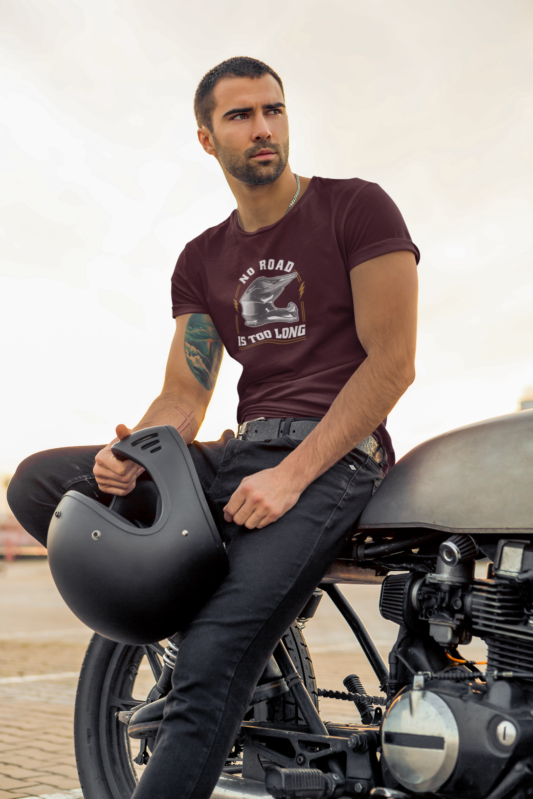 No Road Is Too Long Printed T-Shirt For Men - WowWaves - 10