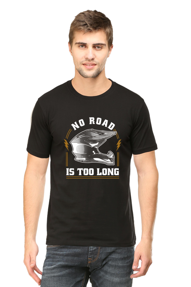 No Road Is Too Long Printed T-Shirt For Men - WowWaves - 15