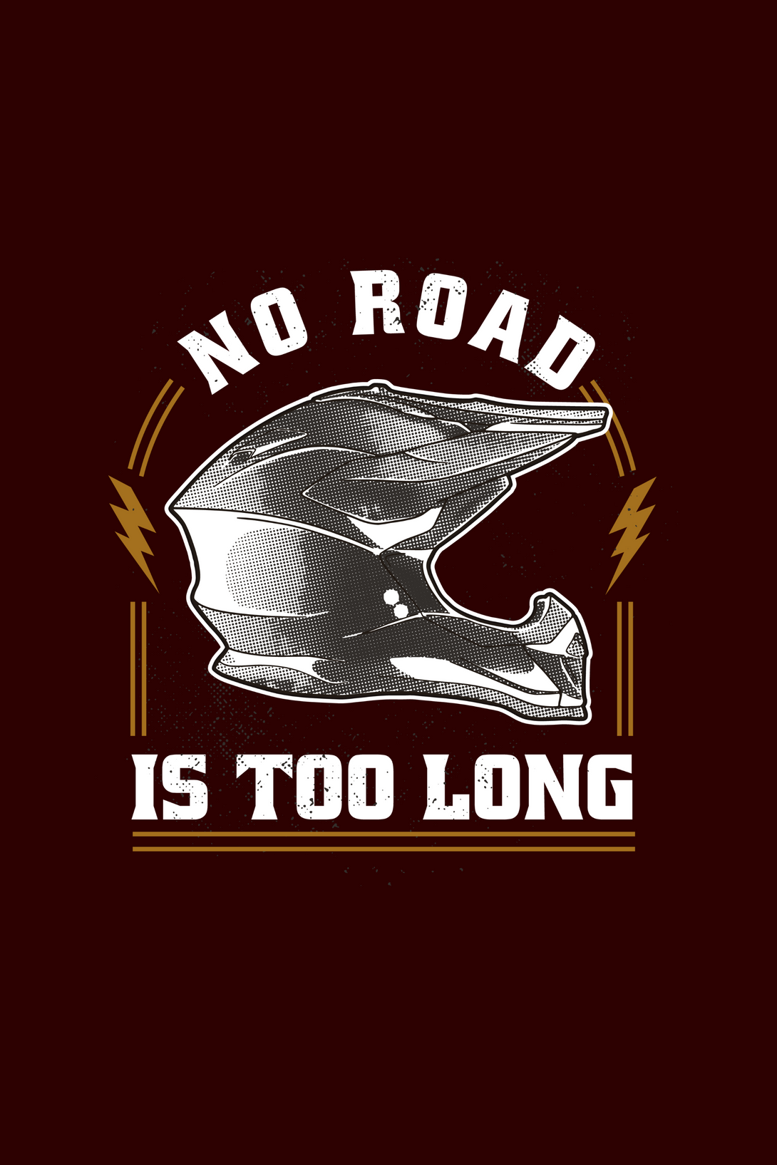 No Road Is Too Long Printed T-Shirt For Men - WowWaves - 1