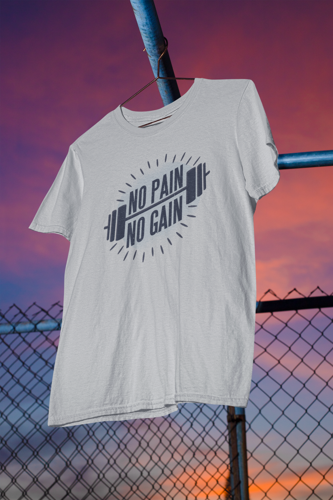 No Pain No Gain Printed Oversized T-Shirt For Men - WowWaves - 5