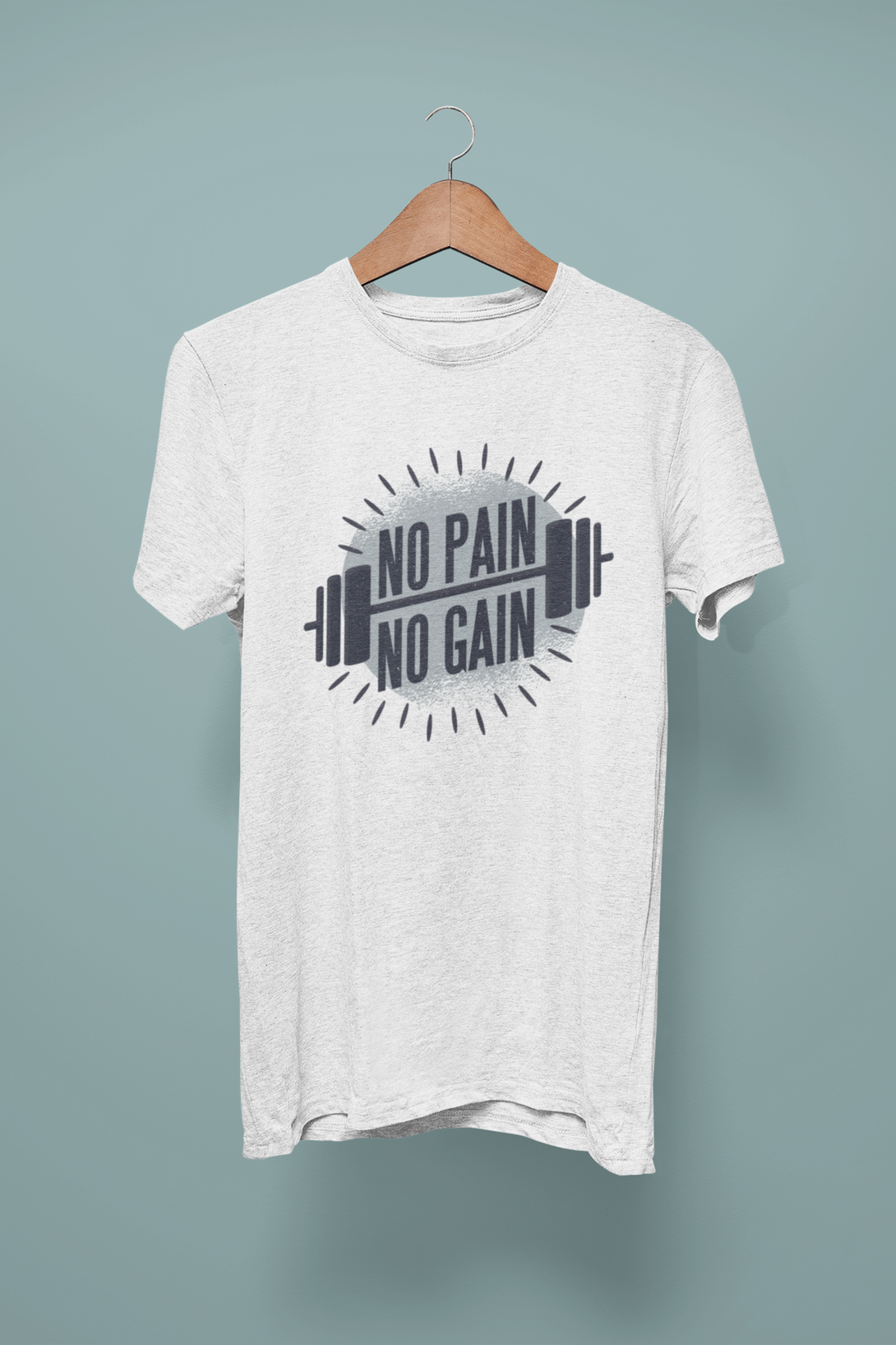 No Pain No Gain Printed Oversized T-Shirt For Men - WowWaves - 6