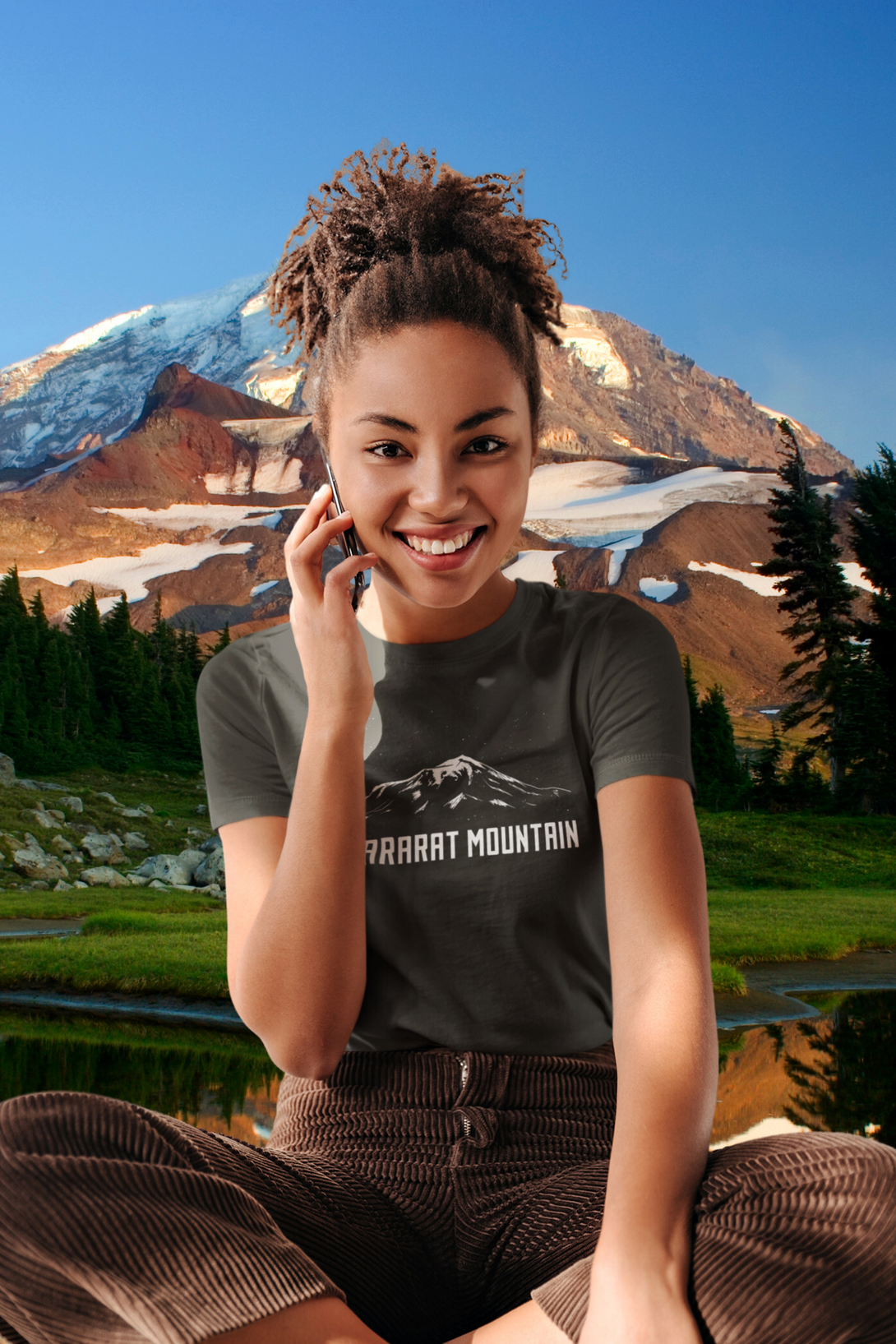 Nuh Ararat Mountain Printed T-Shirt For Women - WowWaves - 4