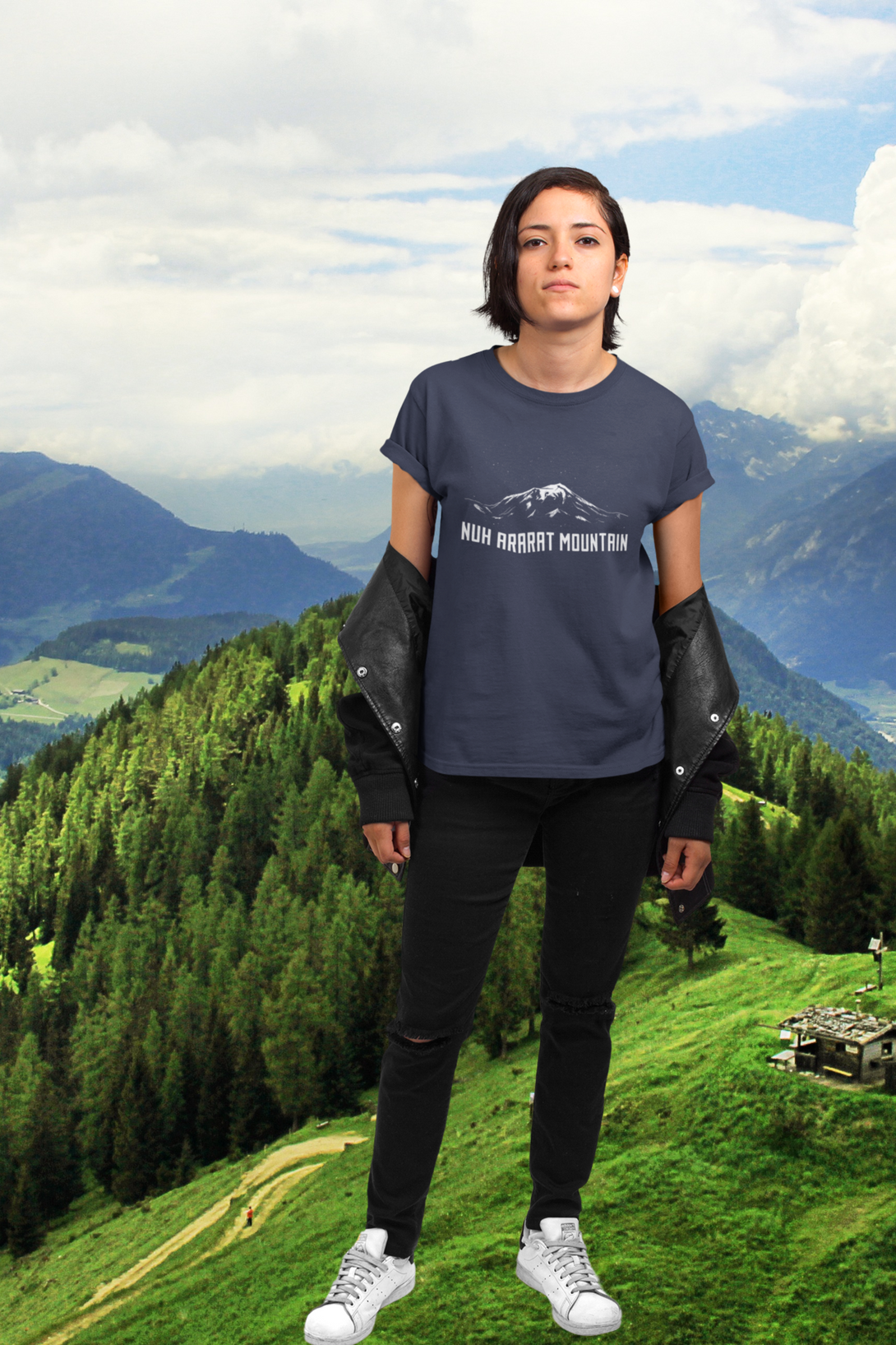 Nuh Ararat Mountain Printed T-Shirt For Women - WowWaves - 2