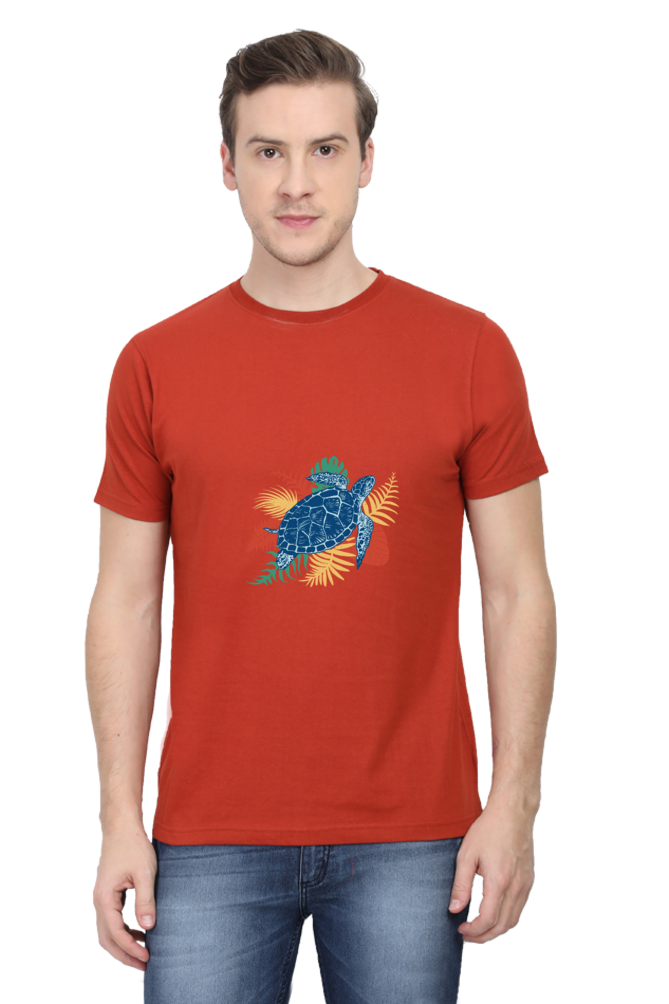 Tropical Sea Turtle Printed T-Shirt For Men - WowWaves - 13