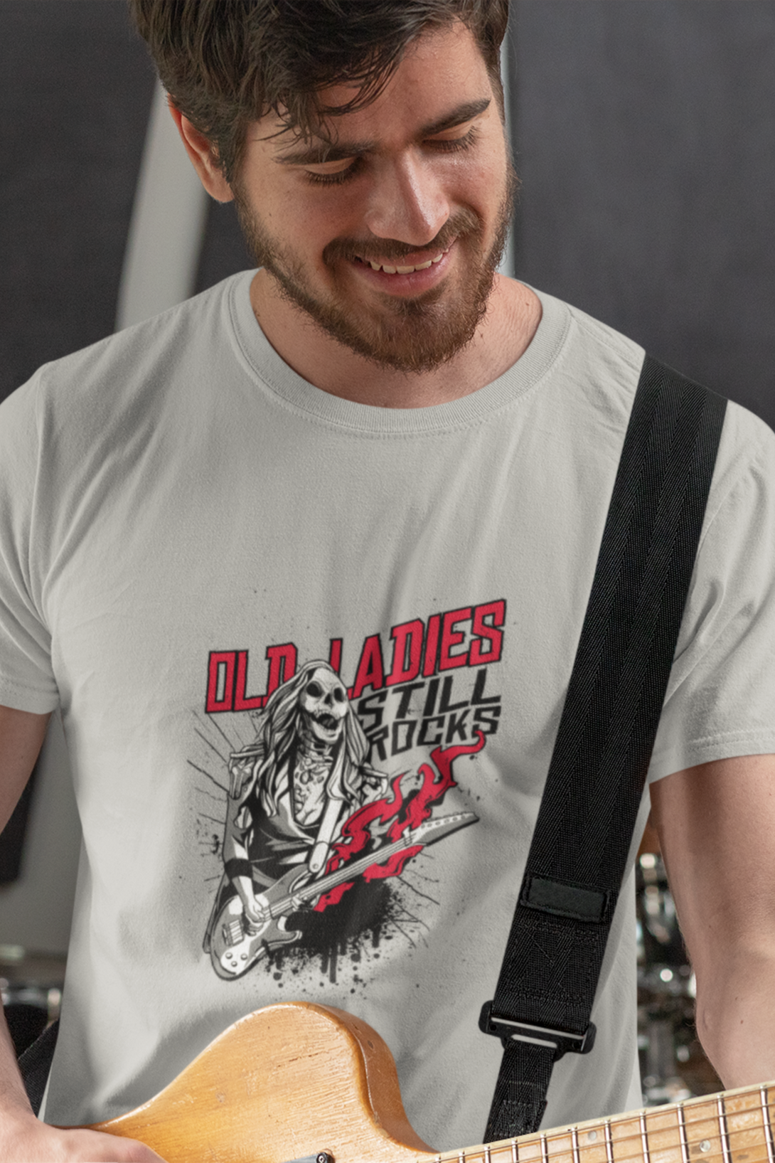 Zombie Rocker Printed T-Shirt For Men - WowWaves - 3