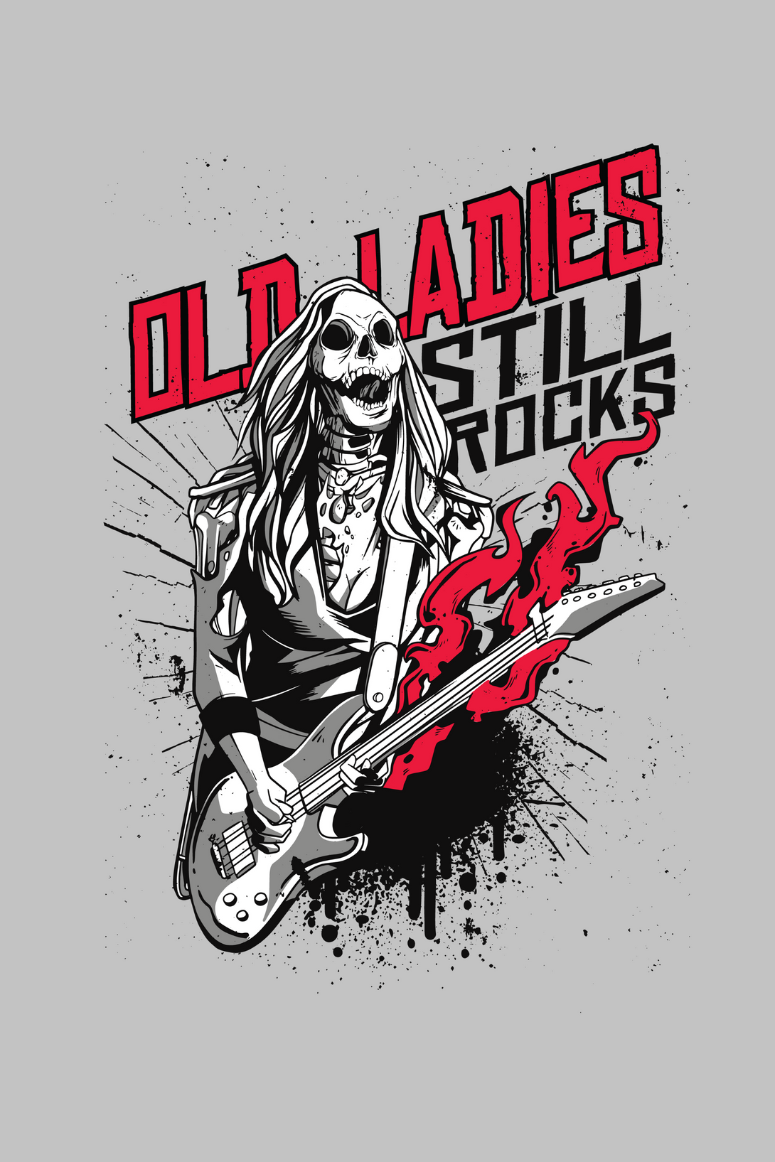 Zombie Rocker Printed T-Shirt For Men - WowWaves - 1