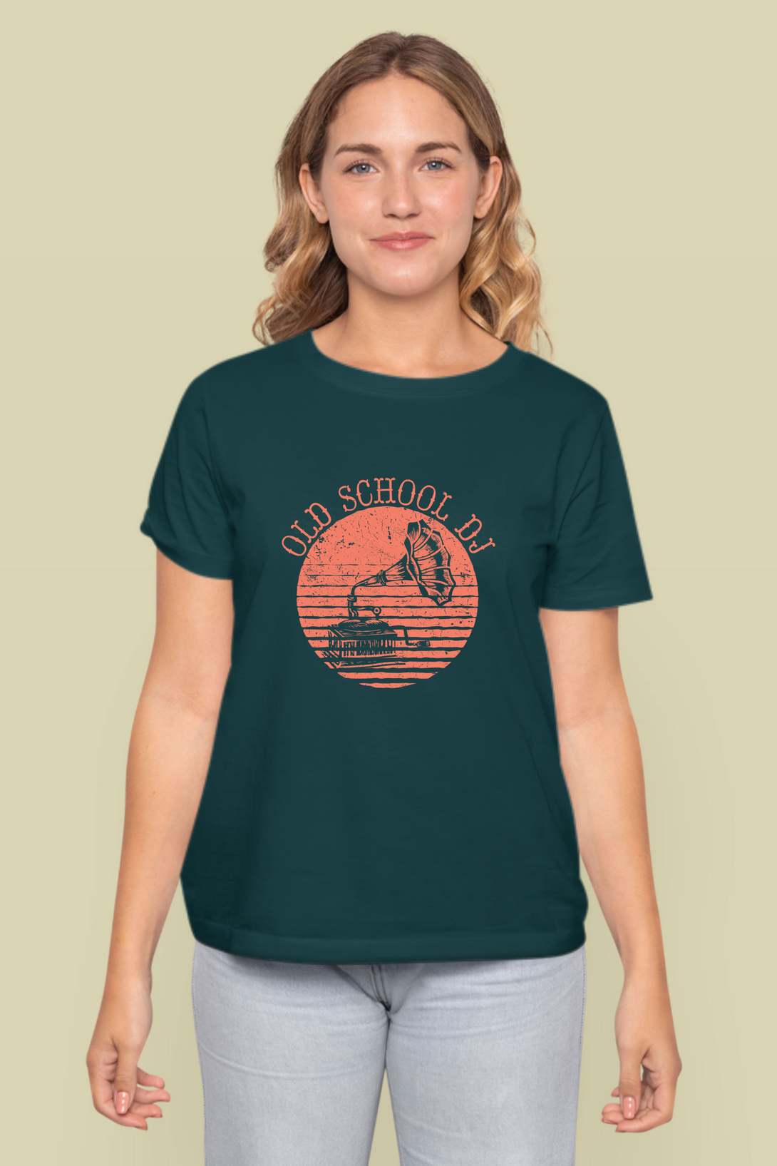 Old School Dj Printed T-Shirt For Women - WowWaves - 9