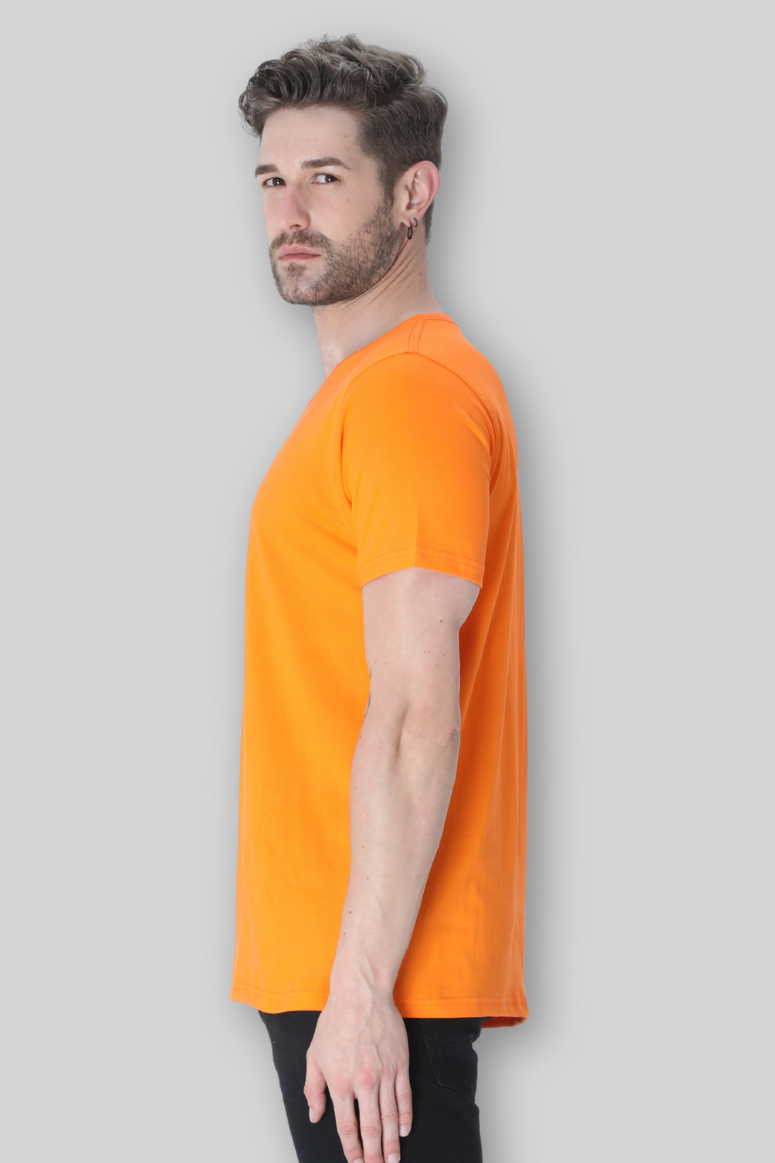 Orange T Shirt For Men - WowWaves - 1