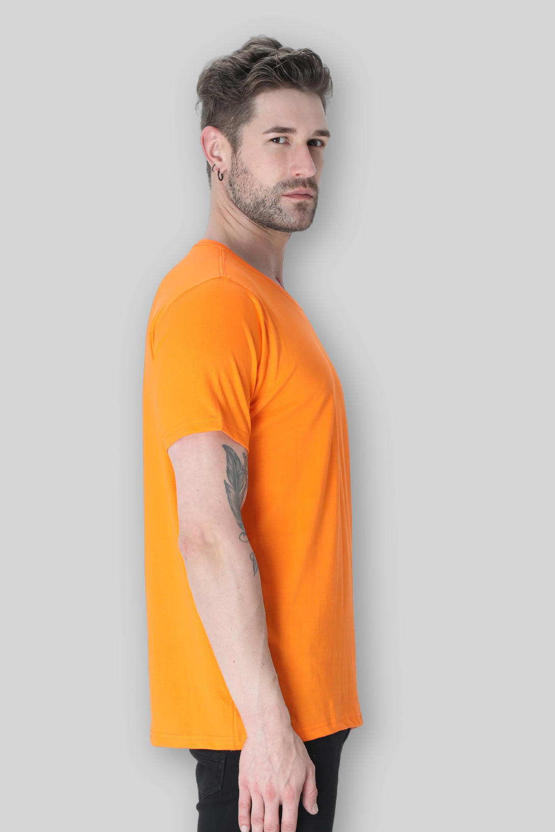 Orange T Shirt For Men - WowWaves - 2