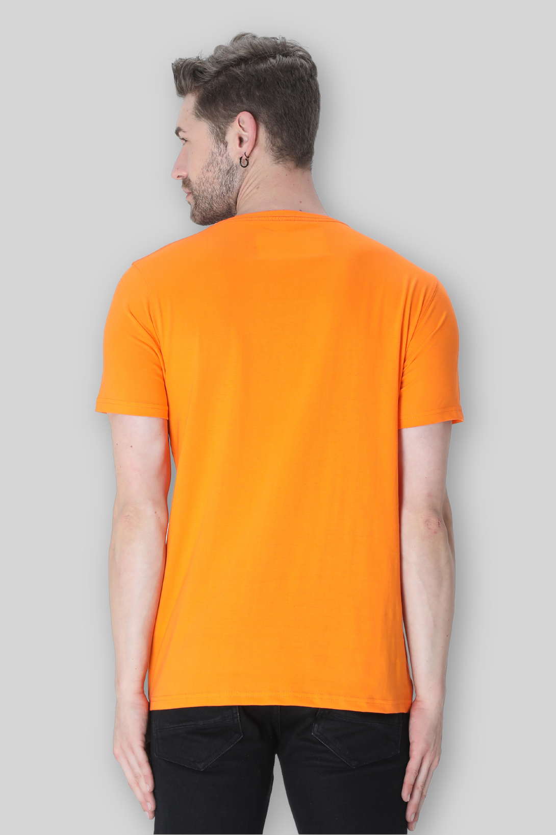 Orange T Shirt For Men - WowWaves - 3