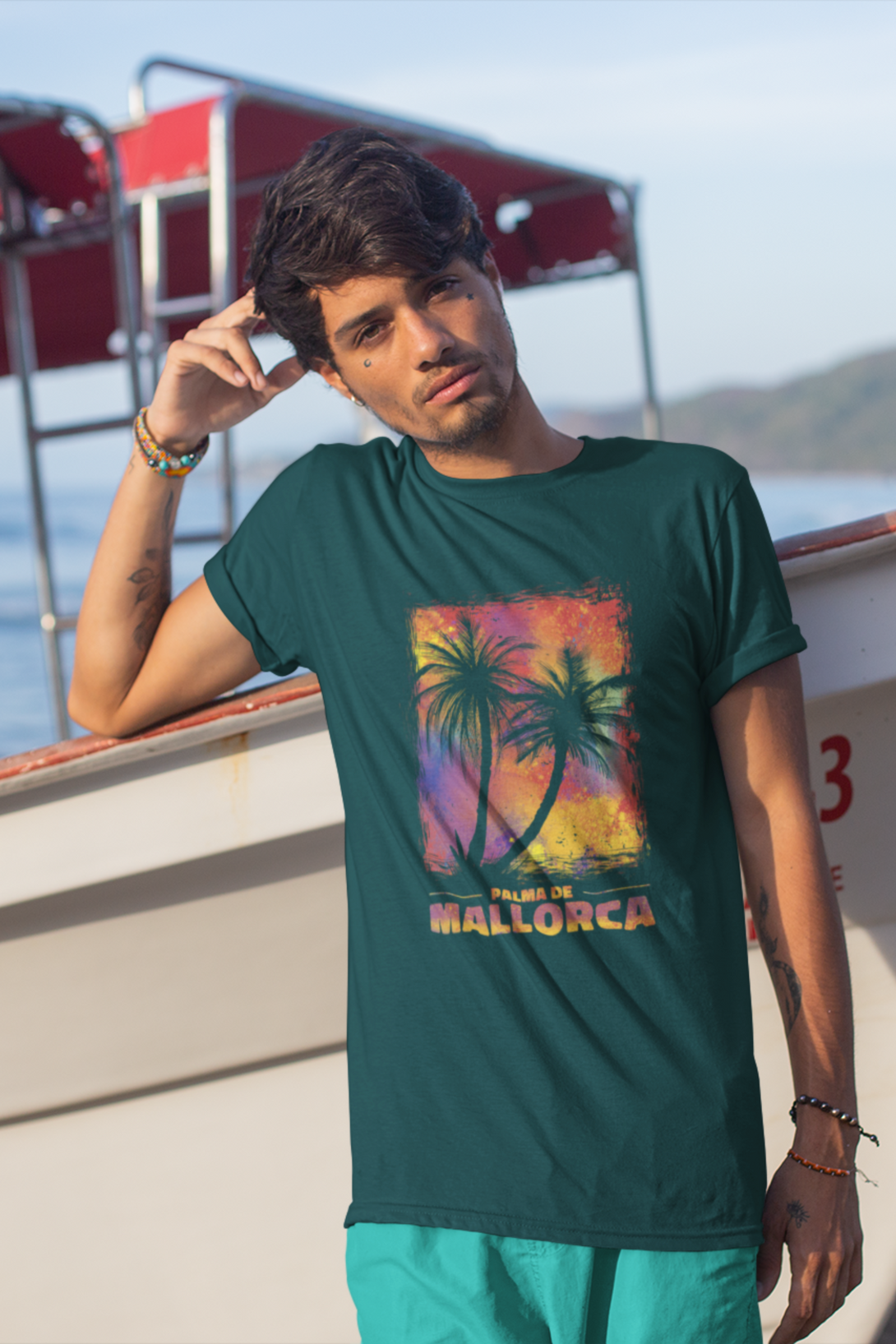 Palma De Mallorca Printed T-Shirt For Men - WowWaves - 10