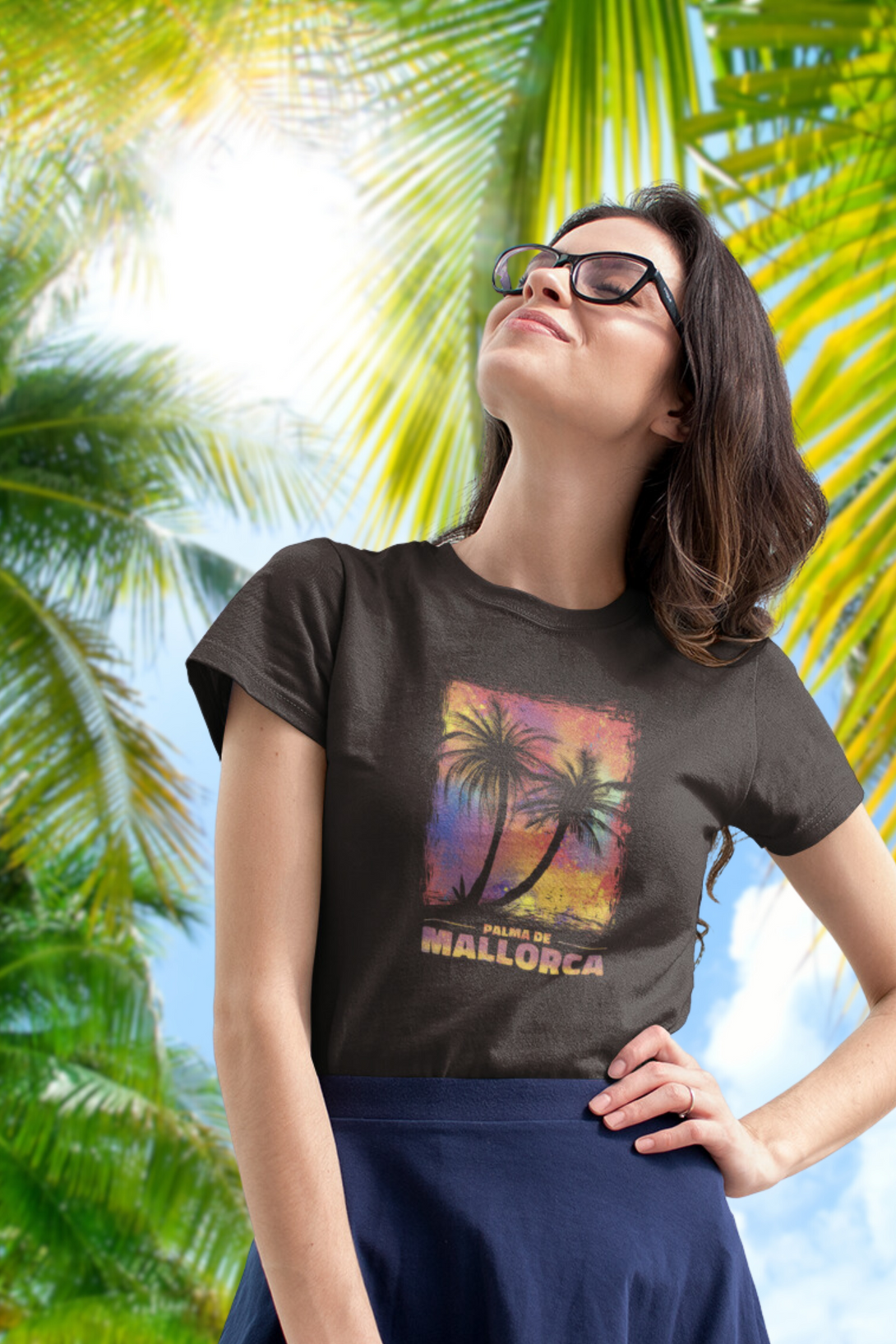 Palma De Mallorca Printed T-Shirt For Women - WowWaves
