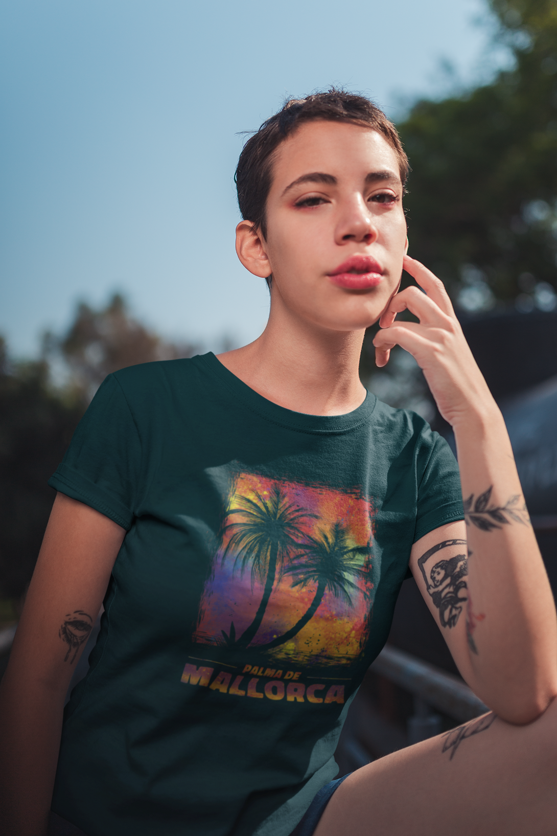 Palma De Mallorca Printed T-Shirt For Women - WowWaves - 3