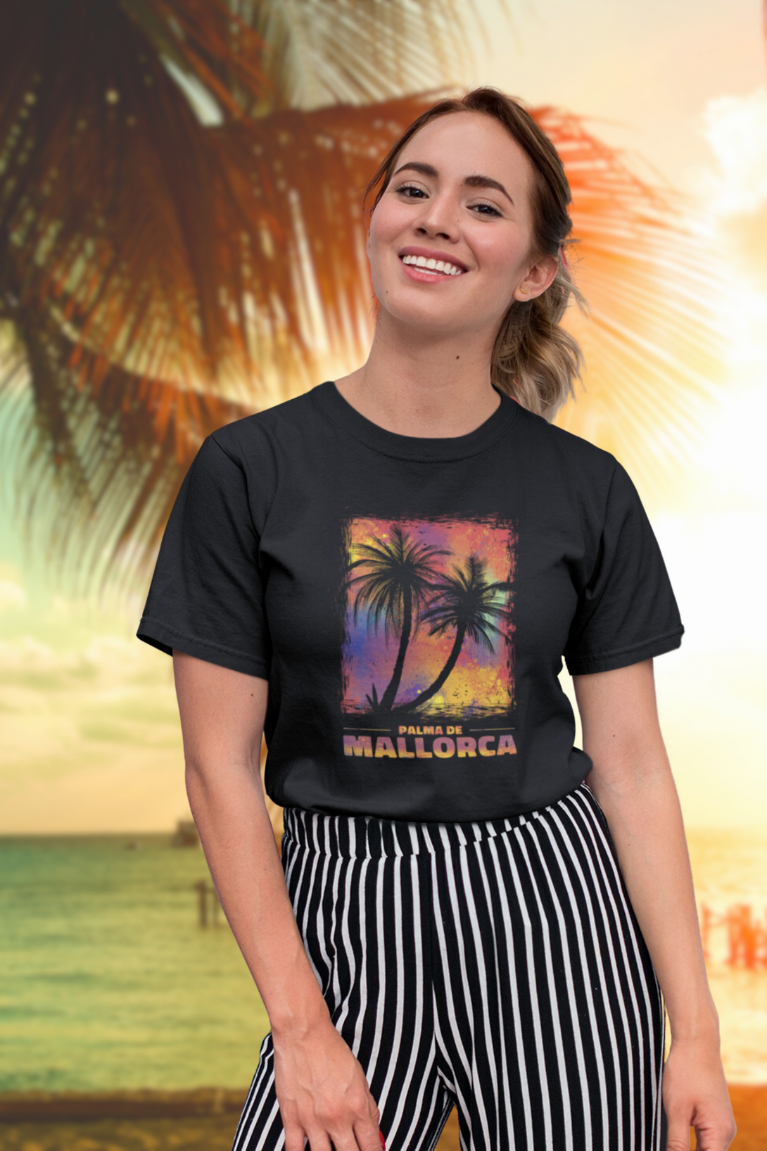 Palma De Mallorca Printed T-Shirt For Women - WowWaves - 5
