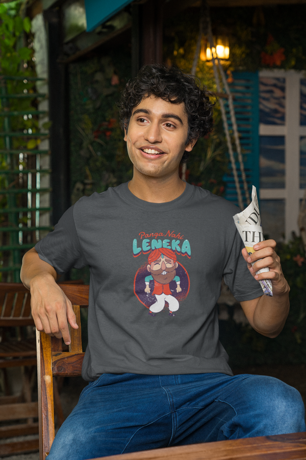 Panga Nahi Leneka Printed T-Shirt For Men - WowWaves