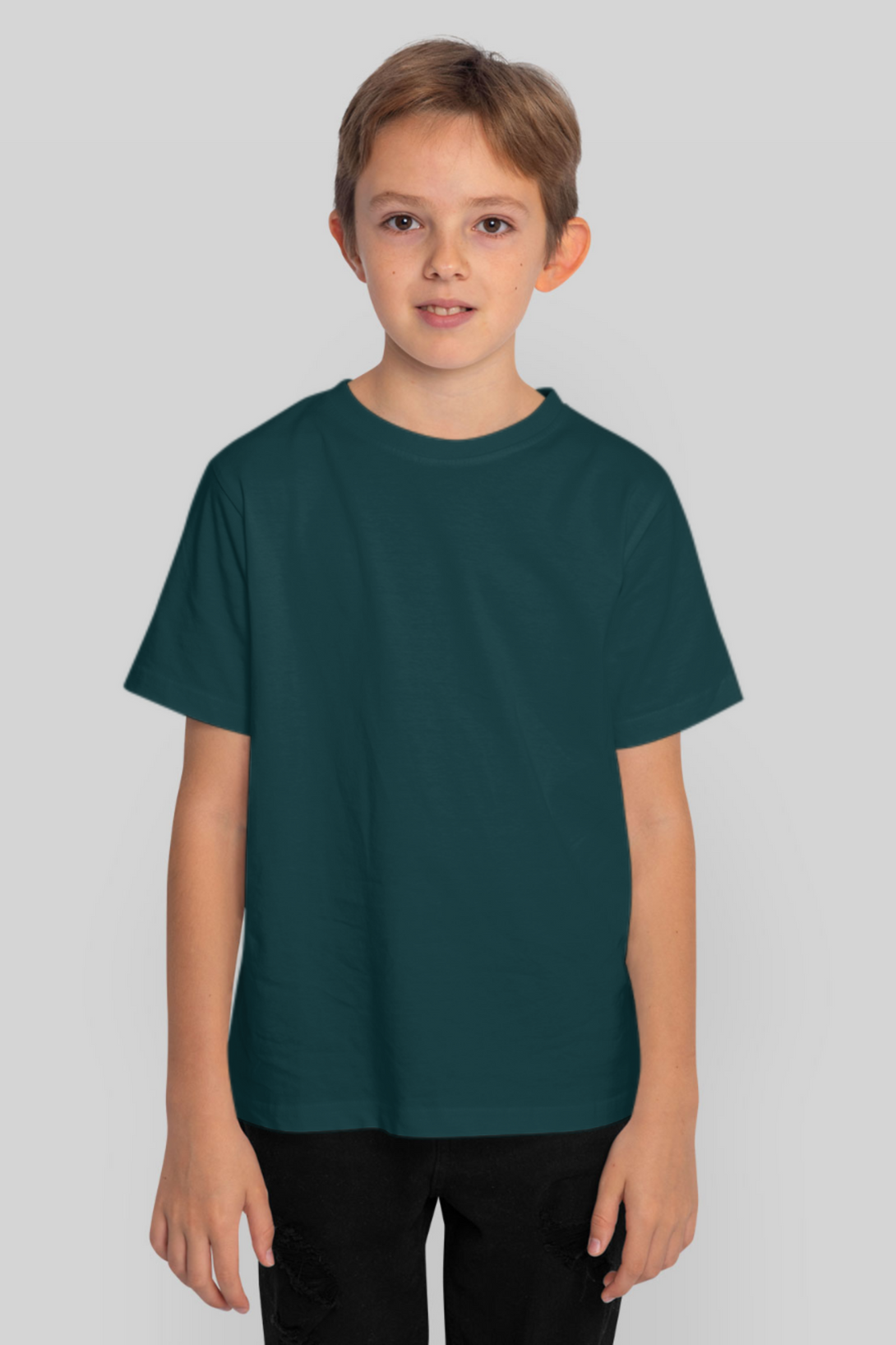 Petrol Blue T-Shirt For Boy - WowWaves