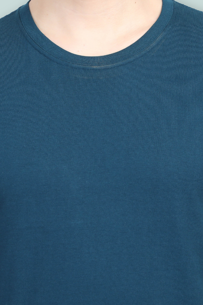 Petrol Blue T-Shirt For Men - WowWaves - 5