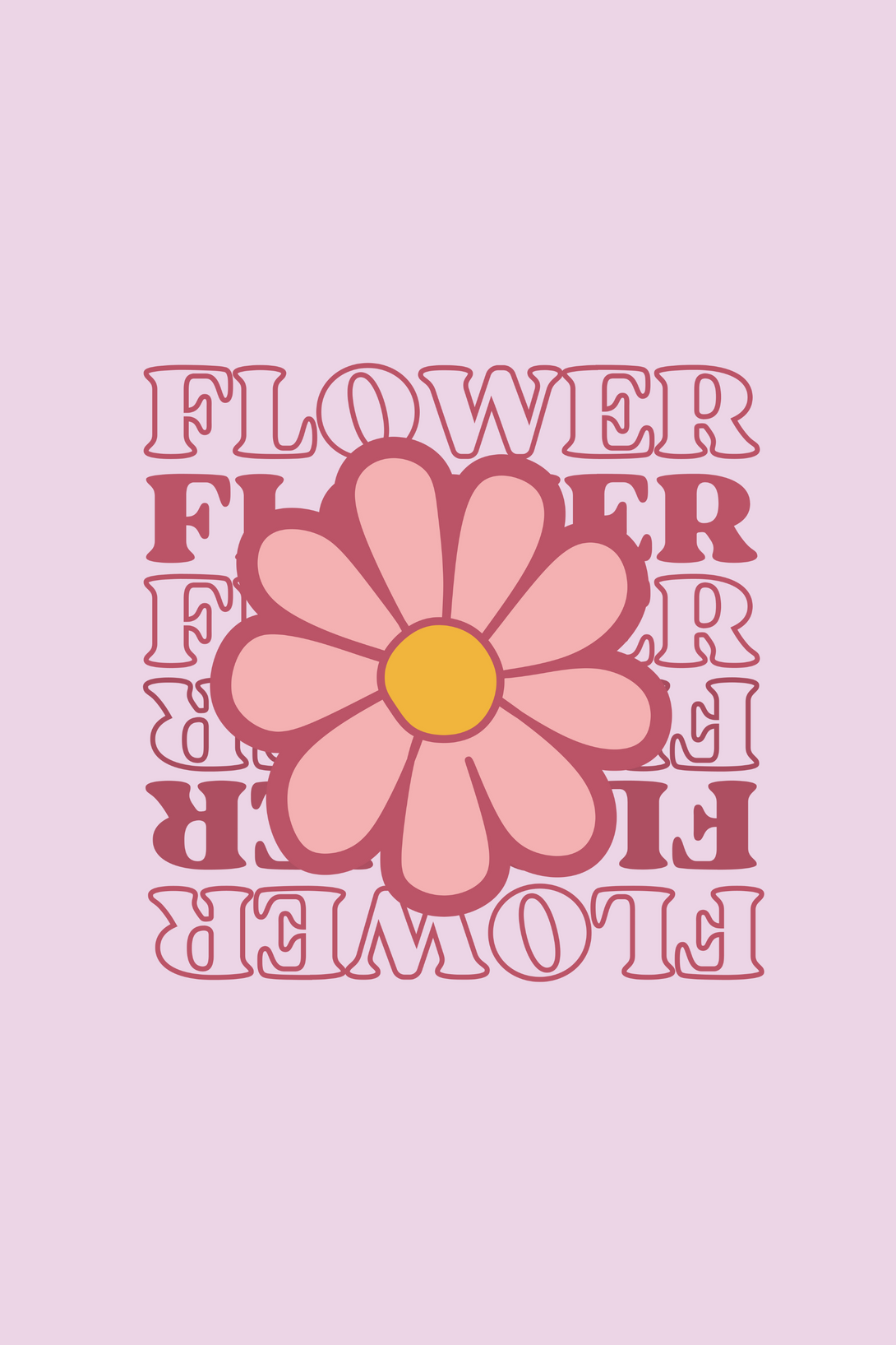 Pink Playful Flower Printed Scoop Neck T-Shirt For Women - WowWaves - 1