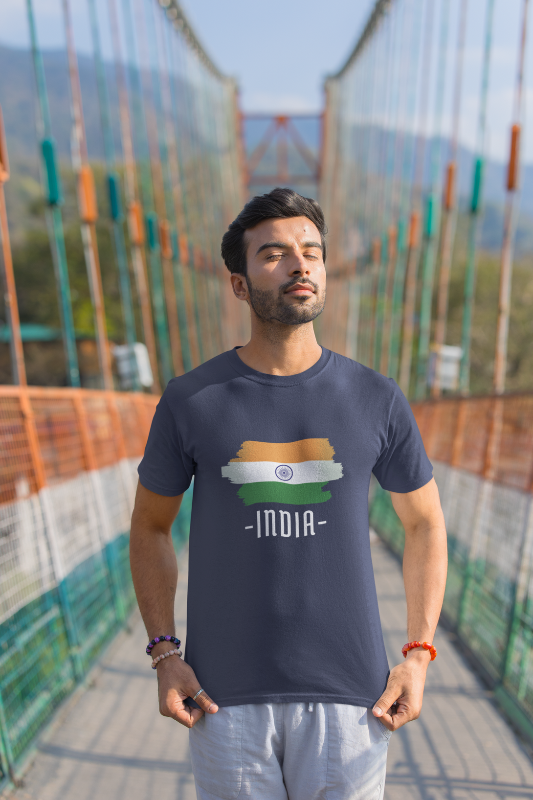 Proud Tricolor Printed T-Shirt For Men - WowWaves - 4