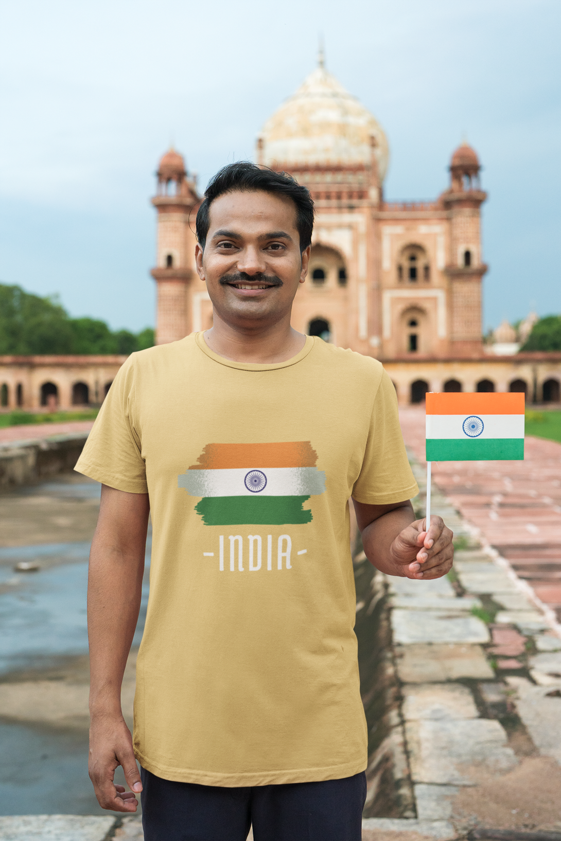 Proud Tricolor Printed T-Shirt For Men - WowWaves - 2