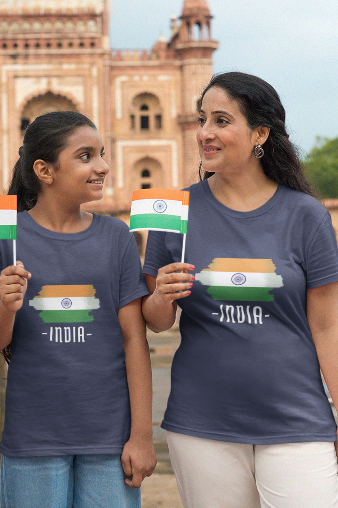 Proud Tricolor Printed T-Shirt For Women - WowWaves - 2