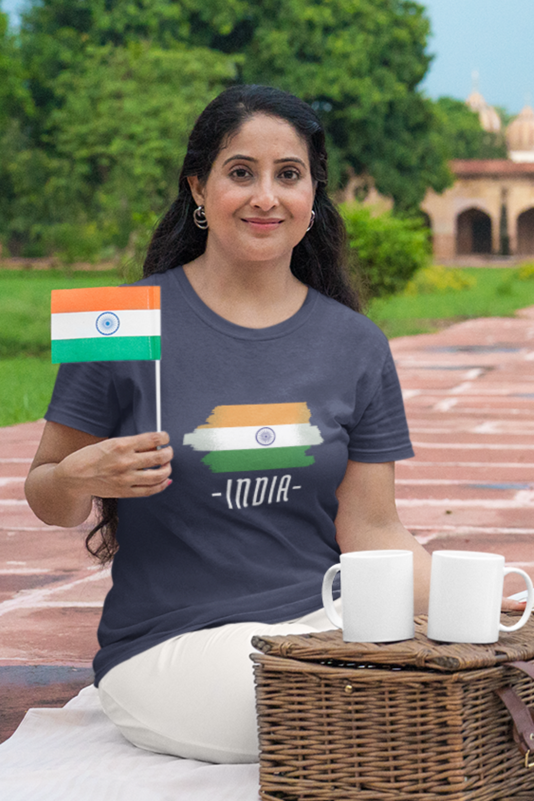 Proud Tricolor Printed T-Shirt For Women - WowWaves - 3