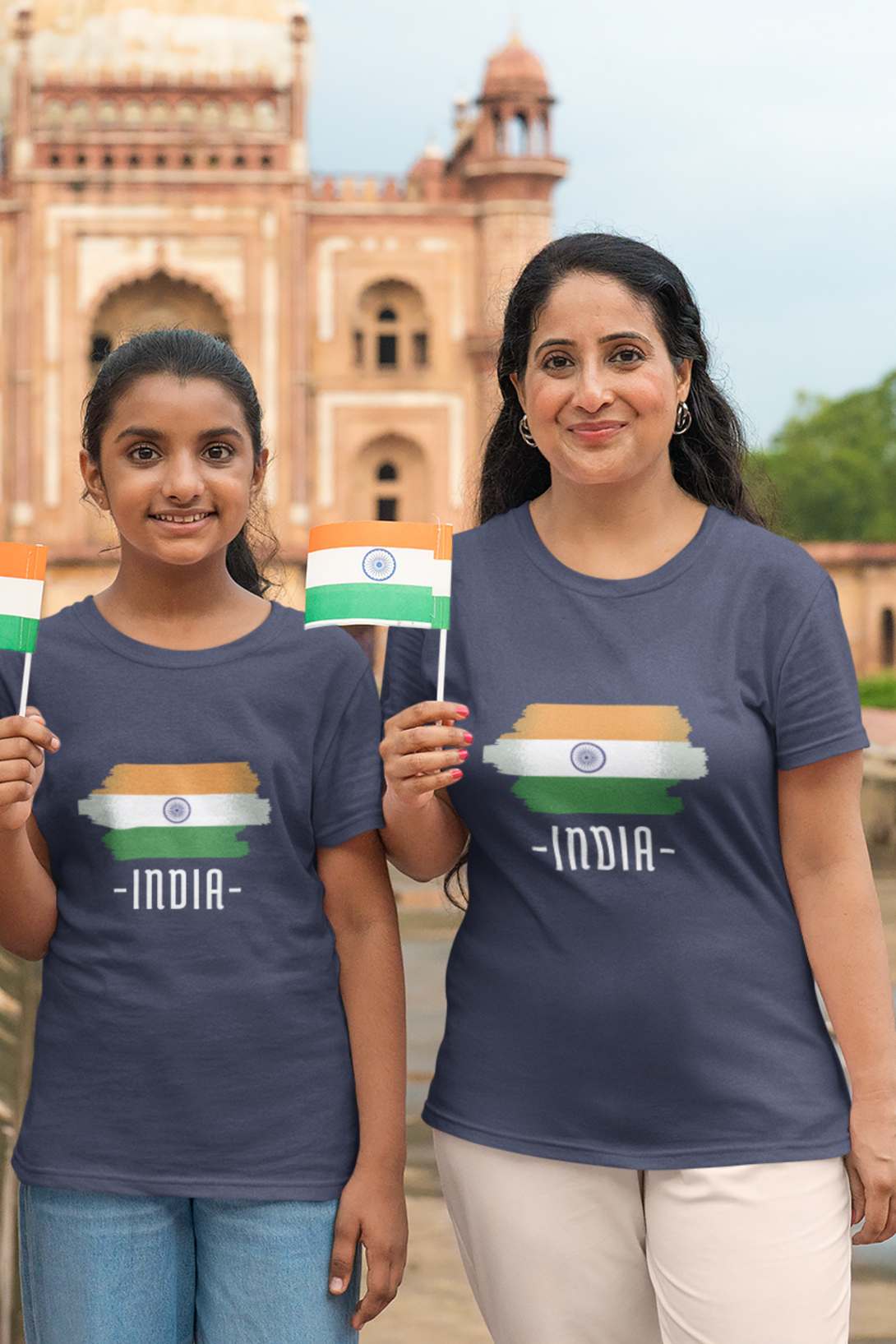 Proud Tricolor Printed T-Shirt For Women - WowWaves - 7